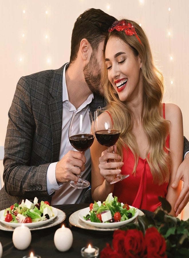 Chuangdi 3 Pcs Valentines Day Headband Glitter Heart Headband Sequin 3 Glitter Love Hearts Hair Accessories for Women Valentine Gifts Anniversary New Year(Red) - Image 4